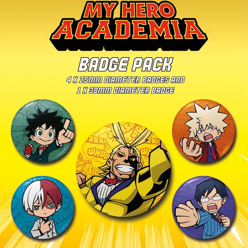 MY HERO ACADEMIA 僕のヒーローアカデミア - Chibi / 5個セット / バッジ - PGS